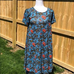 LulaRoe Carly XXS blue print